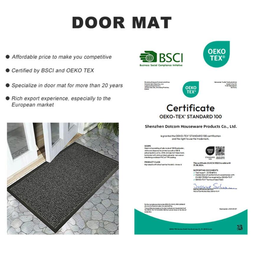BSCI and OEKO-TEX certification information