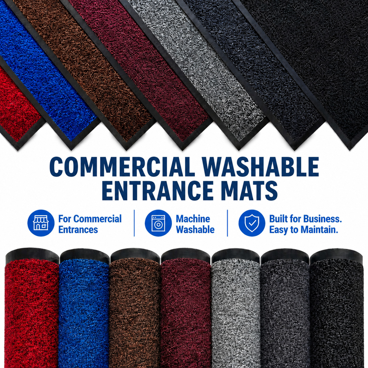 Commercial washable entrance mats